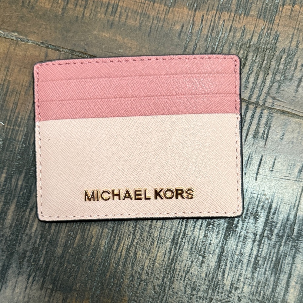 Michael Kors Two-Tone Card Holder